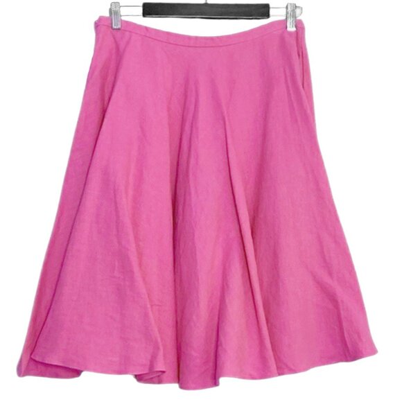 NEW Ralph Lauren Linen Skirt! 6 8 12Brighter Green or PinkCircle Knee Length